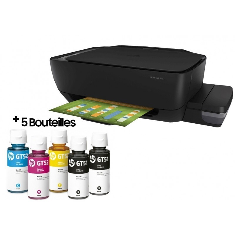 Imprimante HP Ink Tank 315 Couleur 3-en-1 avec Wi-Fi, numérisation et copie - Tunisie
