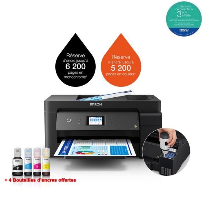 Caractéristiques de l'imprimante à réservoir intégré Epson L1300 A3+ couleur - Tunisie