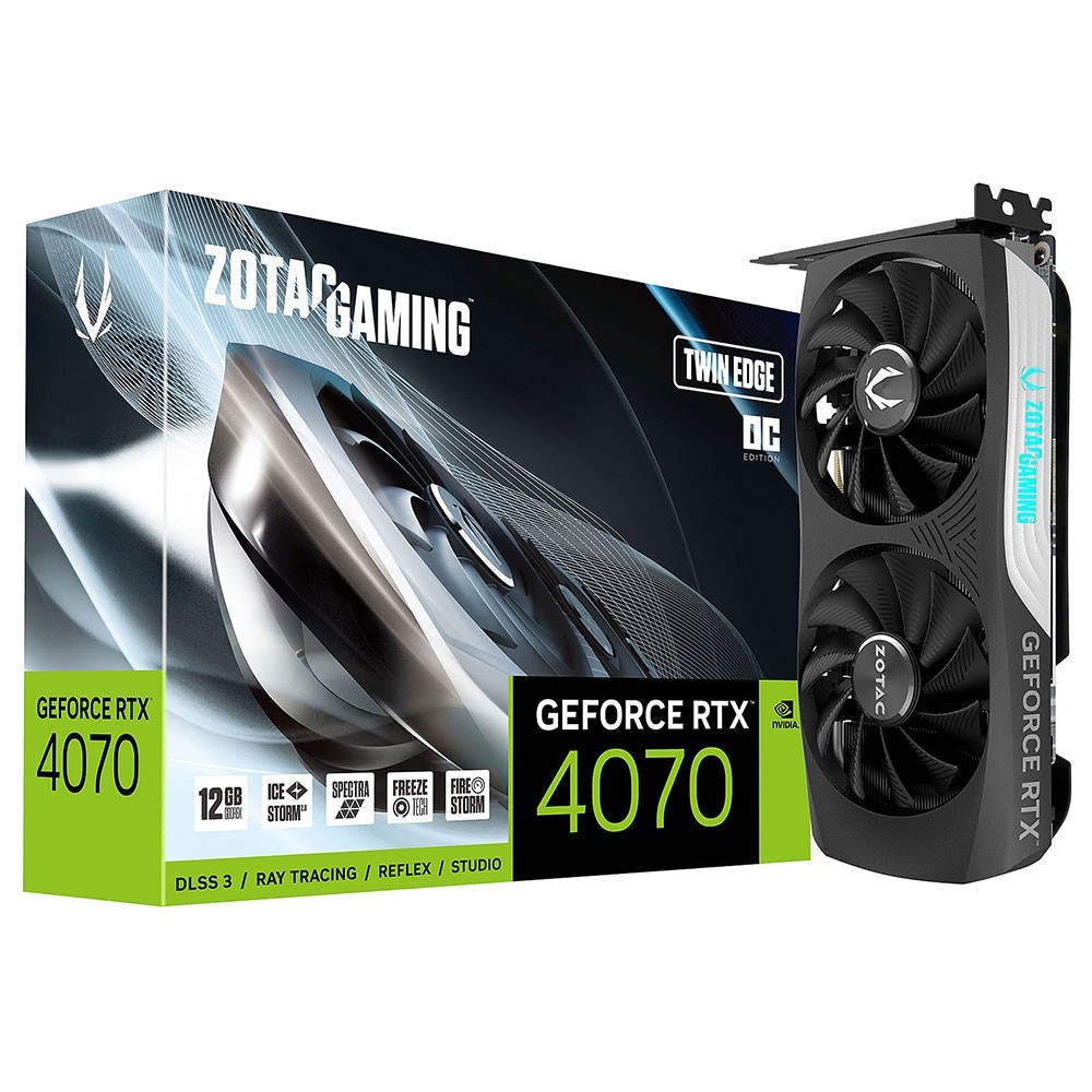 Carte Graphique - ZOTAC GeForce RTX 4070 Twin Edge OC 12G