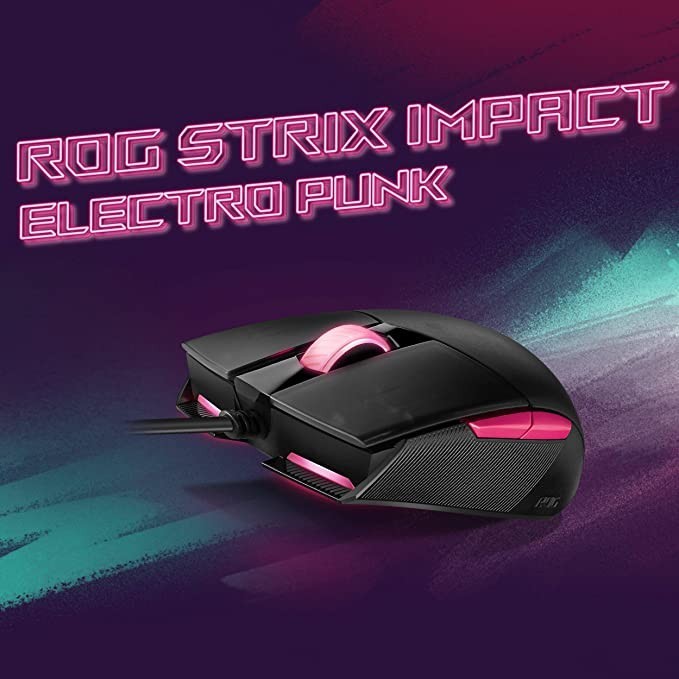 SOURIS GAMER FILAIRE ASUS ROG P512 STRIX IMPACT II ML EP - NOIR&ROSE