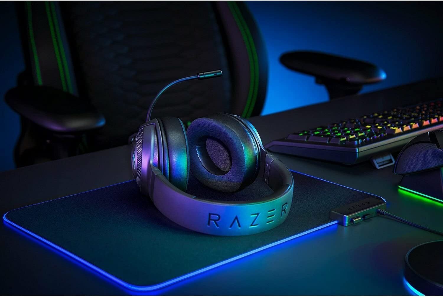 Razer - Casque Micro Gaming Sans Fil Kraken V3 Pro RGB - Noir