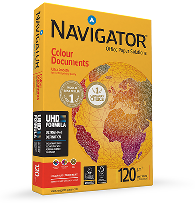 Rame Papier Couleur Navigator A4 - 120gr - 250 Feuilles