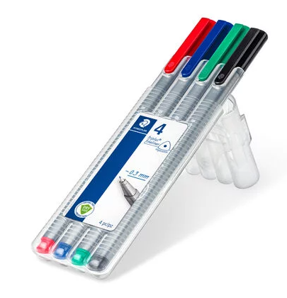 Stylo STAEDTLER TRIPLUS FINELINER Box de 4 Couleurs - Tunisie