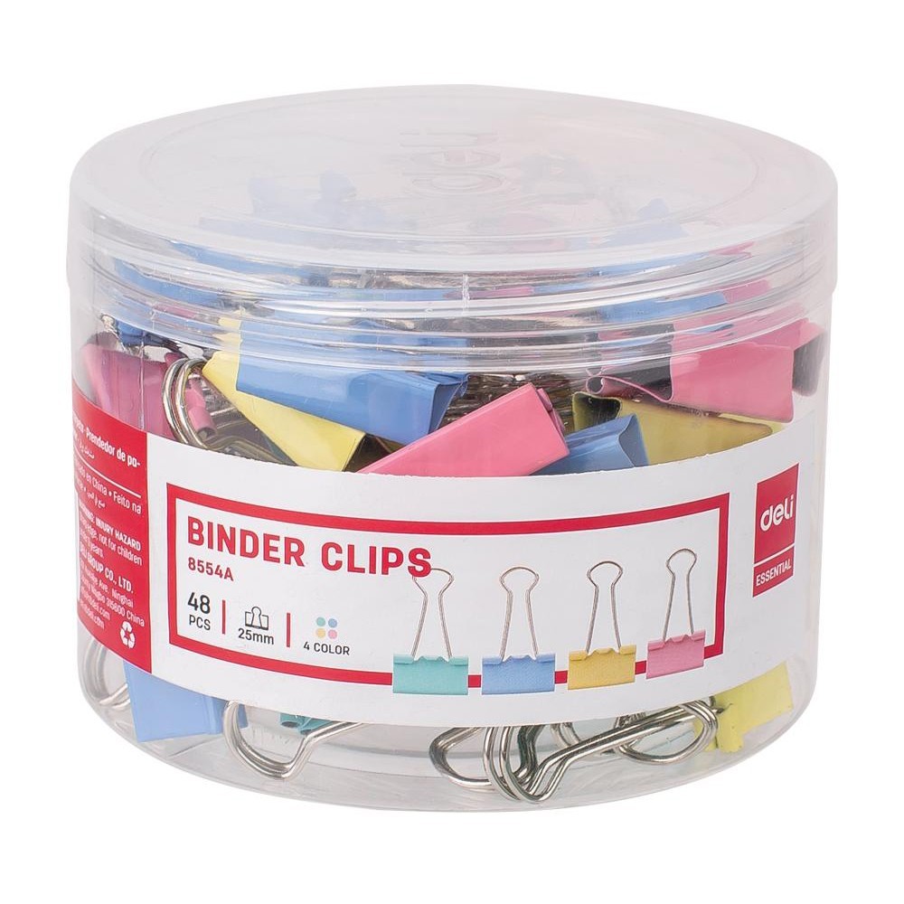 BINDER CLIP DELI 25MM TUBE/48 - 10,499 TND