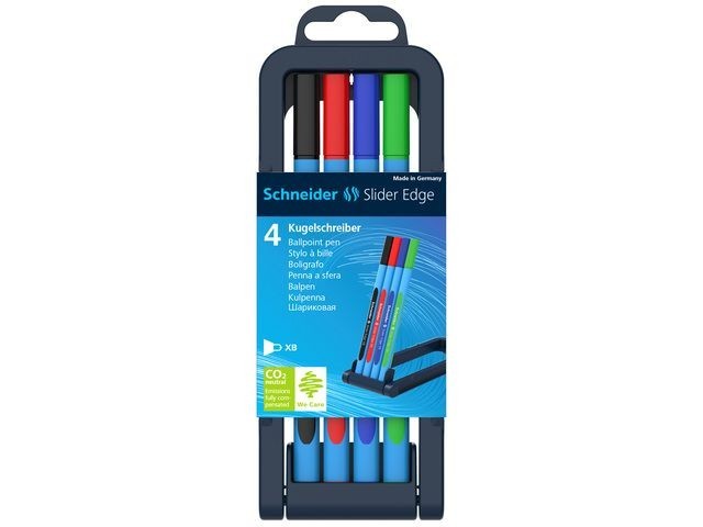 Stylo à bille SCHNEIDER POCHETTE DE 4 SLIDER EDGE XB