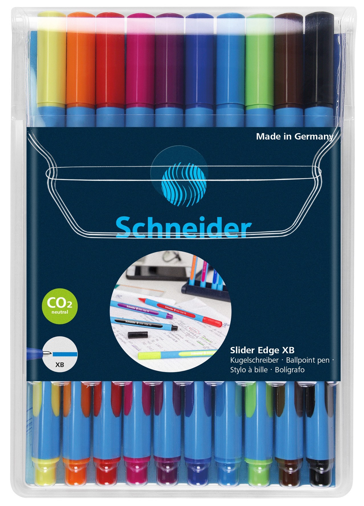 Stylo à bille SCHNEIDER POCHETTE DE 10 SLIDER EDGE XB - Tunisie