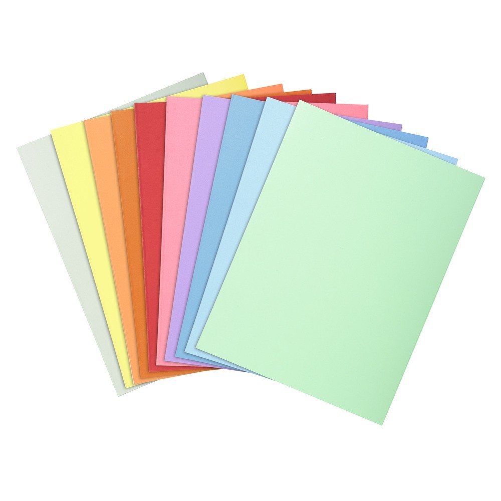 Paquet de 100 feuilles de papier couleur 160g format 24x32 cm 10