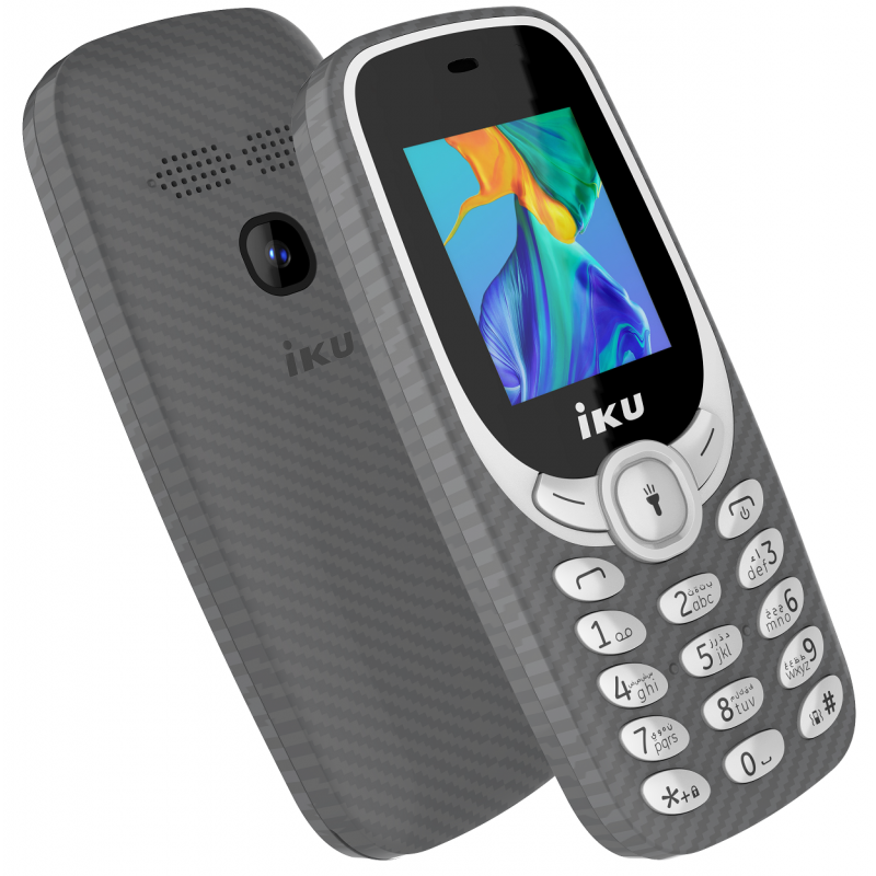 TÉLÉPHONE PORTABLE IKU V100 DOUBLE SIM - GRIS - Tunisie