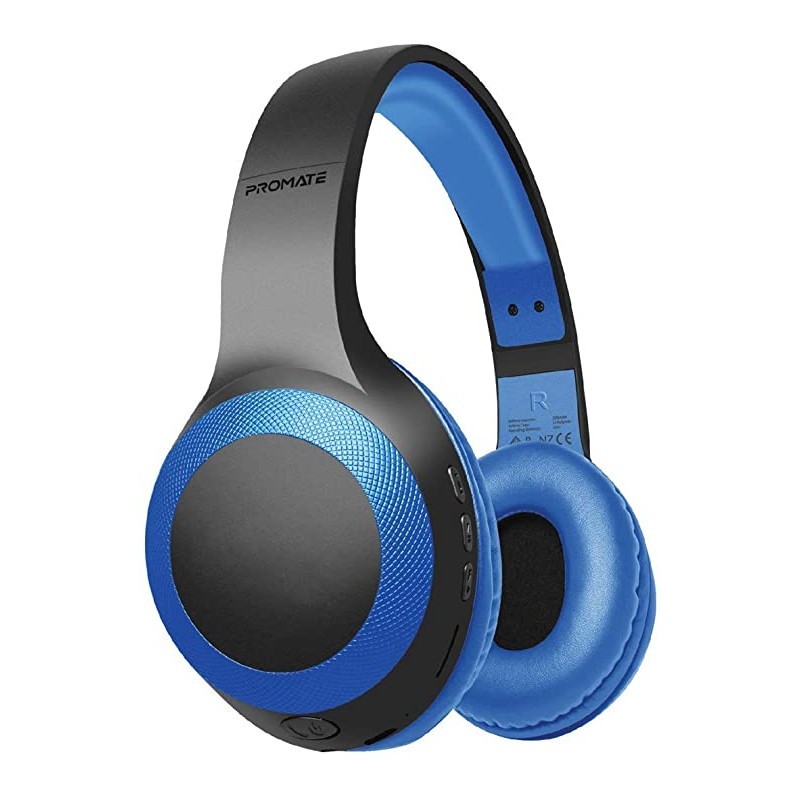 CASQUE SANS FIL BLUETOOTH PROMATE LABOCA - BLEU - Tunisie