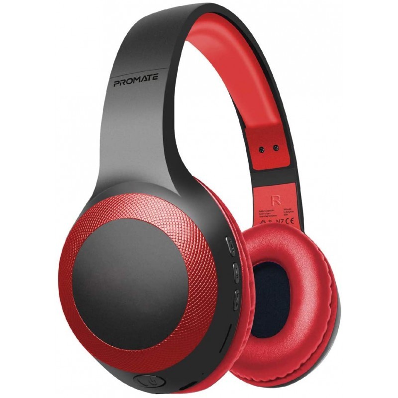 CASQUE SANS FIL BLUETOOTH PROMATE LABOCA - ROUGE