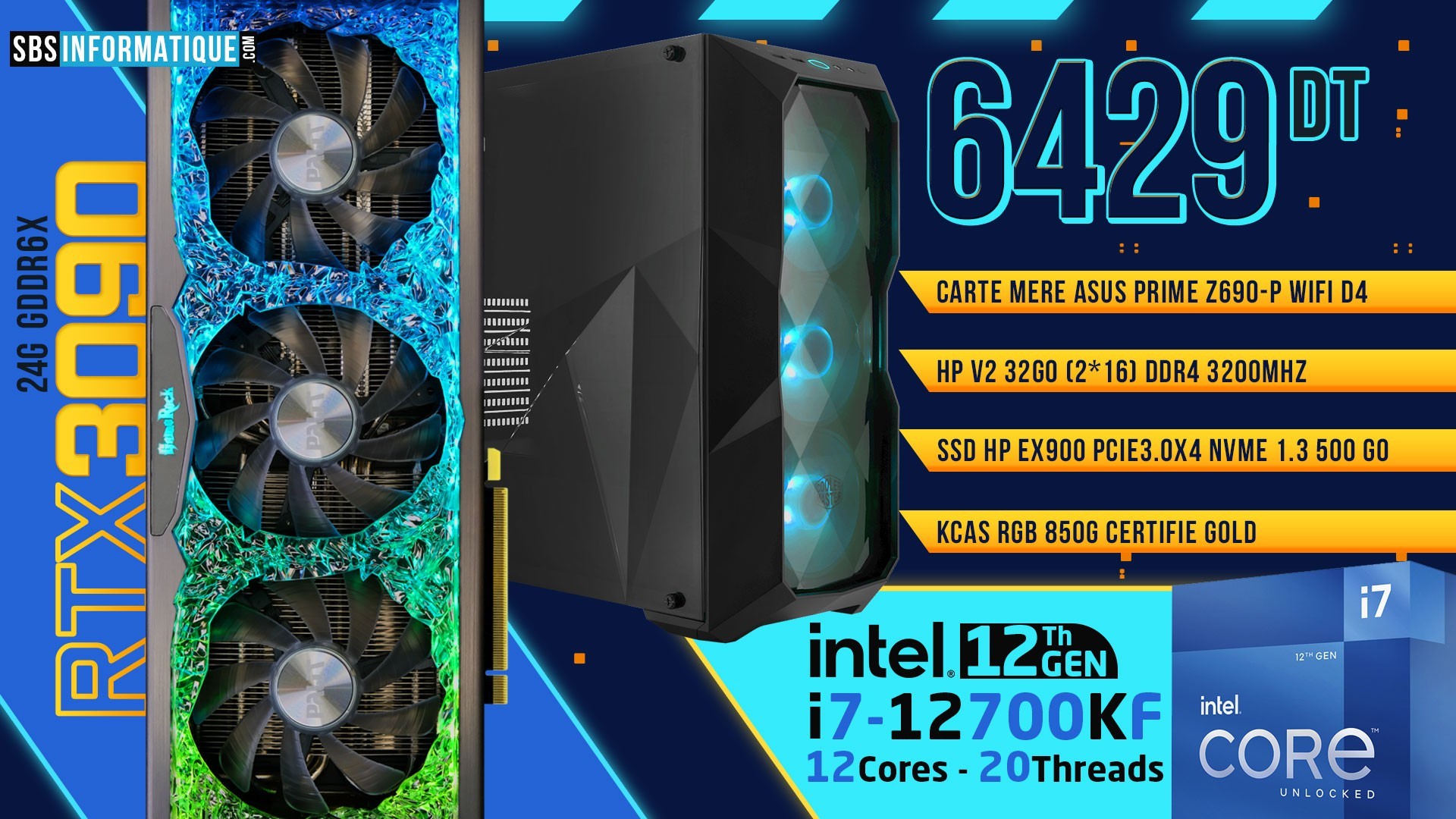 PC Gamer - Intel i7-12700KF - RTX 3090 GameRock