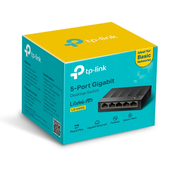 SWITCH TP-LINK TL-LS1005G 5 PORTS