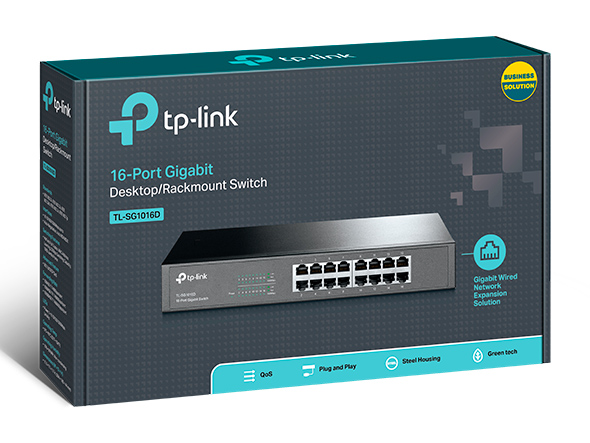 SWITCH TP-LINK TL-SG1016D 16 PORTS 10/100/1000M