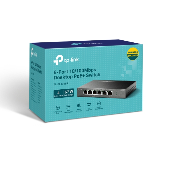 SWITCH DE BUREAU TP-LINK TL-SF1006P 6 PORTS 10/100MBPS