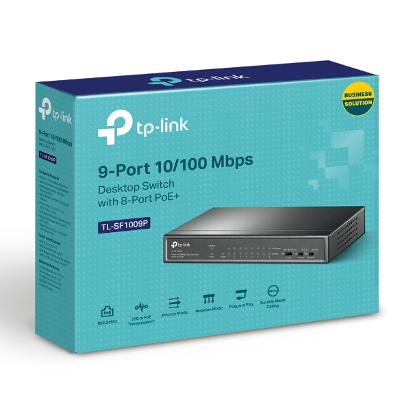 SWITCH DE BUREAU TP-LINK TL-SF1009P 9 PORTS 10/100MBPS - Tunisie
