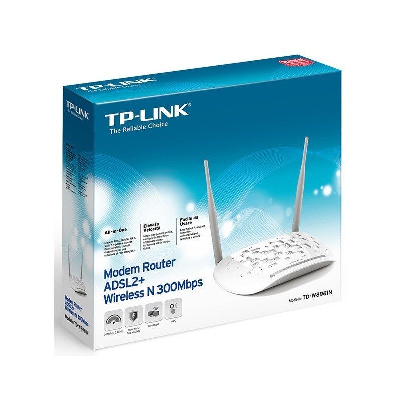 MODEM ROUTEUR TP-LINK SANS FIL ADSL2 + WIFI N 300MBPS