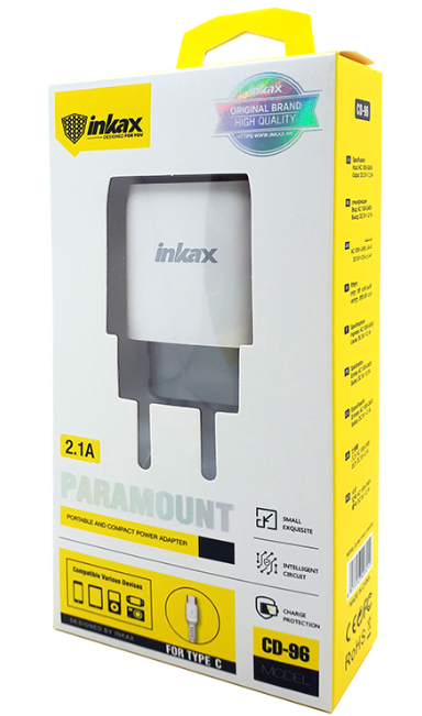 CHARGEUR INKAX CD 109 USB 20W + CABLE IPHONE RAPIDE