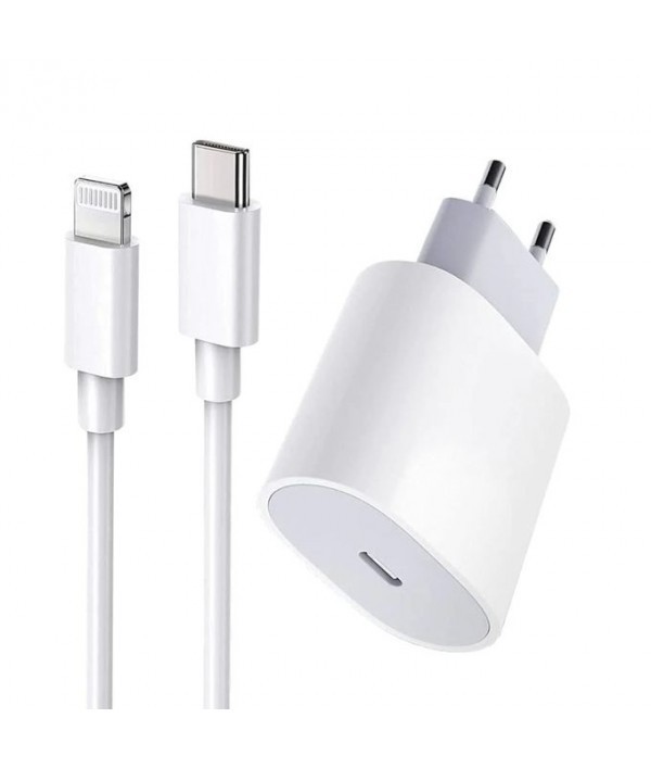 CHARGEUR INKAX CD 109 USB 20W + CABLE IPHONE RAPIDE