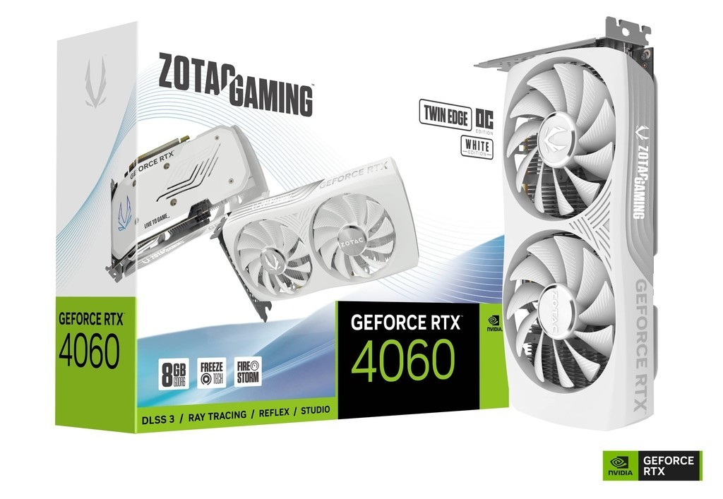 Carte Graphique - ZOTAC GAMING GeForce RTX 4060 8GB TWIN EDGE OC WHITE ED GDDR6 - Tunisie