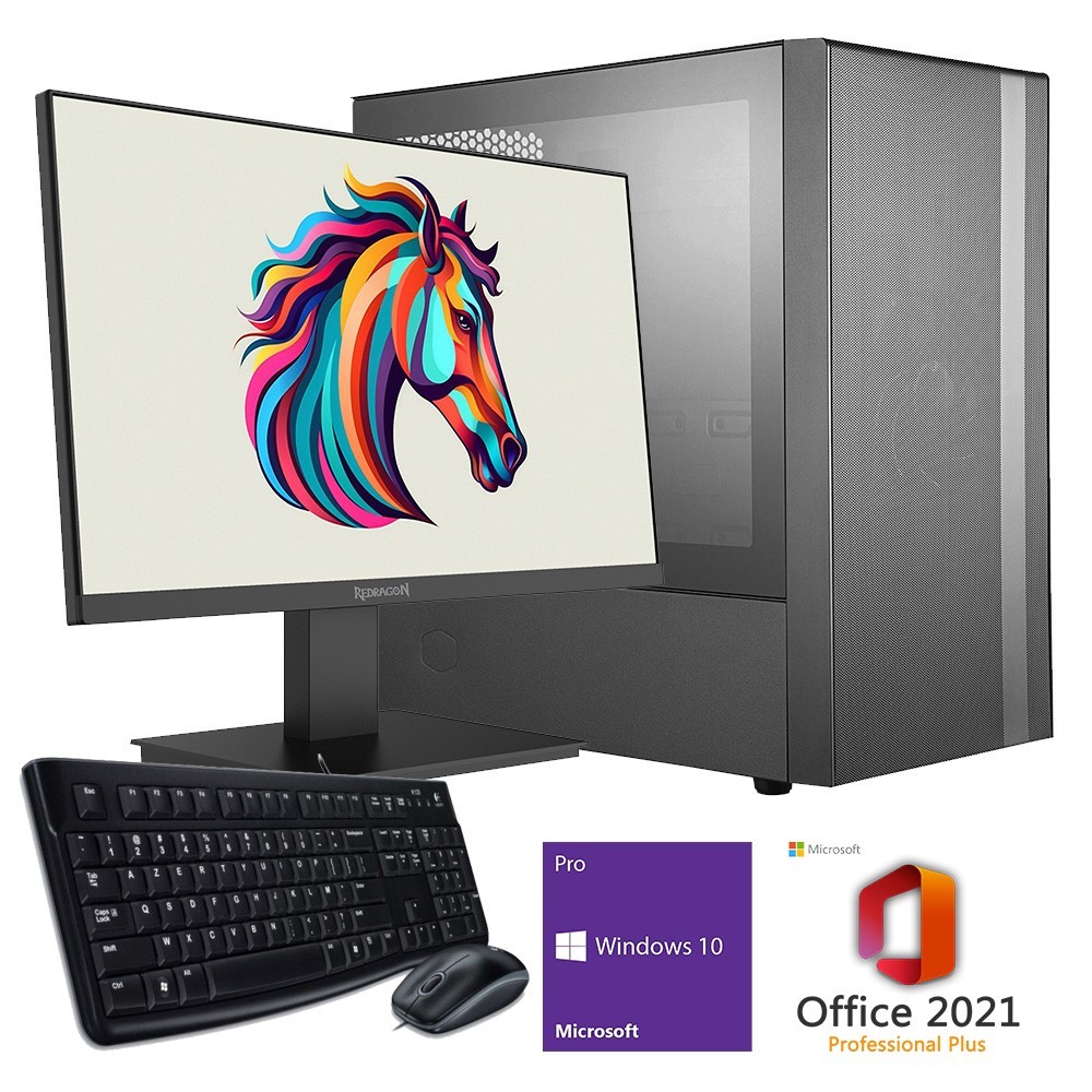 PC BUREAU - FULL PACK : Intel Pentium Gold G6400 - RAM 8Go - SSD 240Go - Tunisie