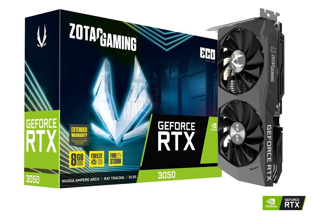 Carte Graphique - ZOTAC GAMING GEFORCE RTX 3050 DUAL 5 ECO 8GB