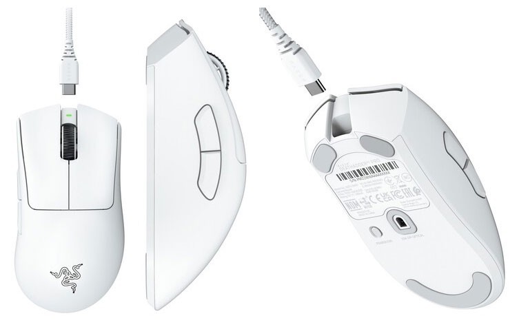 SOURIS GAMER - RAZER DEATHADDER V3 PRO BLANC - Tunisie