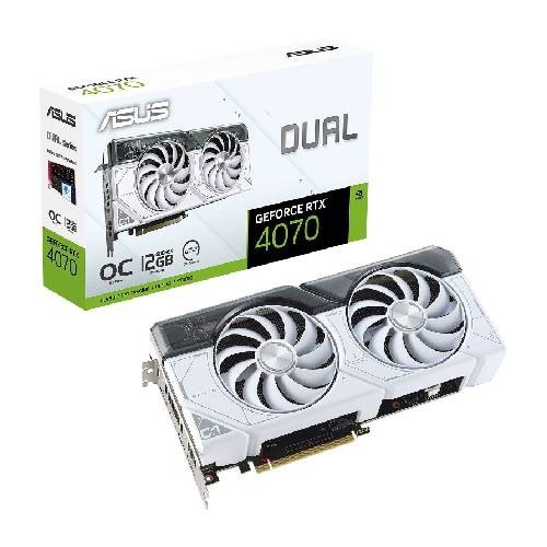 Carte Graphique - ASUS DUAL GEFORCE RTX 4070 OC 12GB WHITE EDITION