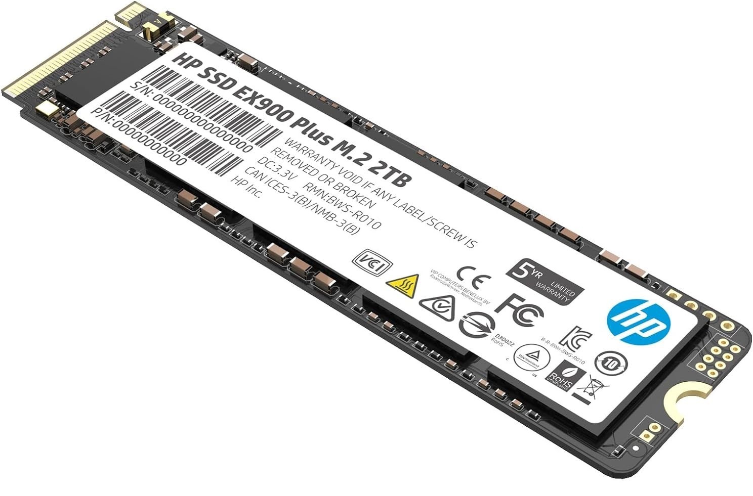 SSD HP EX900 Plus M.2 2To PCIe3.0x4 NVMe 1.3