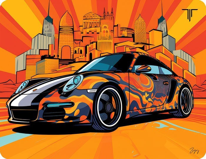 Tapis De Souris Gamer M - TITAN M002 PORSCHE ORANGE CITY - Tunisie