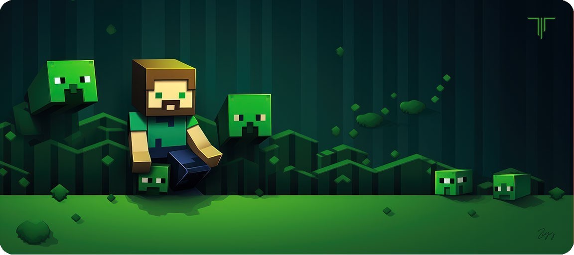 Tapis De Souris Gamer XXL - TITAN XXL089 MINECRAFT