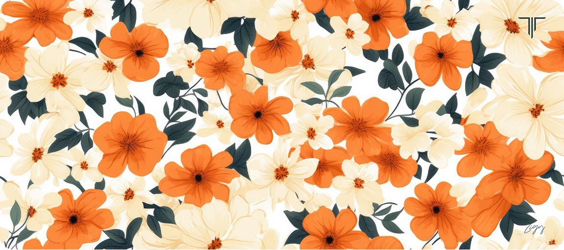 Tapis De Souris XXL - TITAN XXL062 FLOWERS