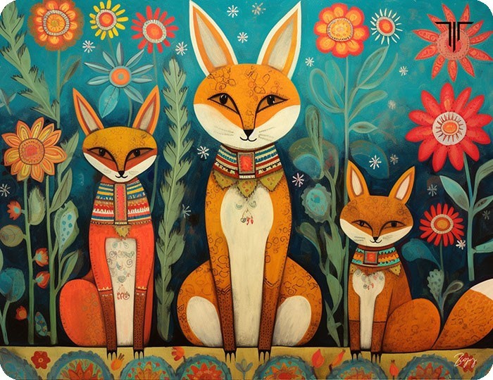 Tapis De Souris M - TITAN M113 ART FOXES