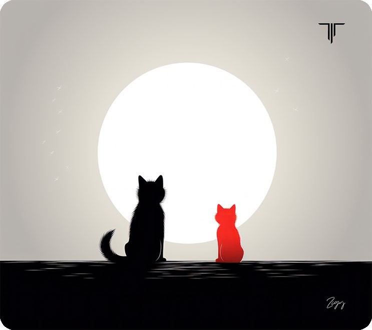 Tapis De Souris L - TITAN L029 CATS MOON