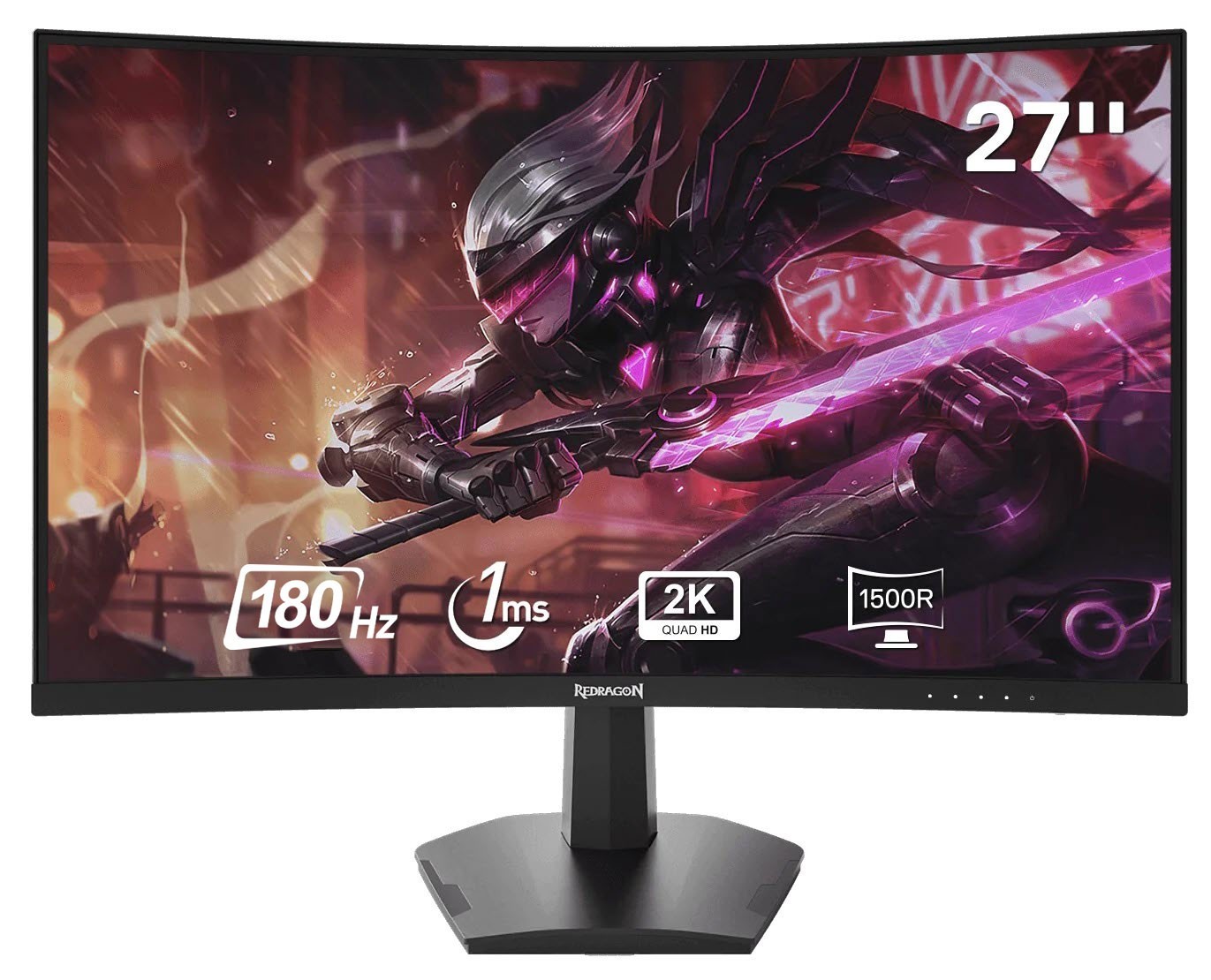 Ecran Gamer - REDRAGON CORAL 27" 180Hz VA CURVED QHD 2K