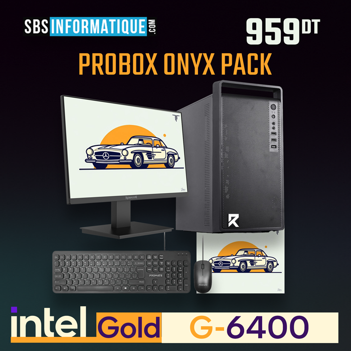 PC PROBOX ONYX PACK - Pentium Gold G6400 - 16Go - 512Go