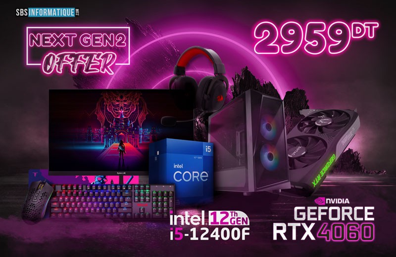 PC Gamer INTIME PACK - i5-12400F - RTX 4060 - 16Gb - 512 Gb