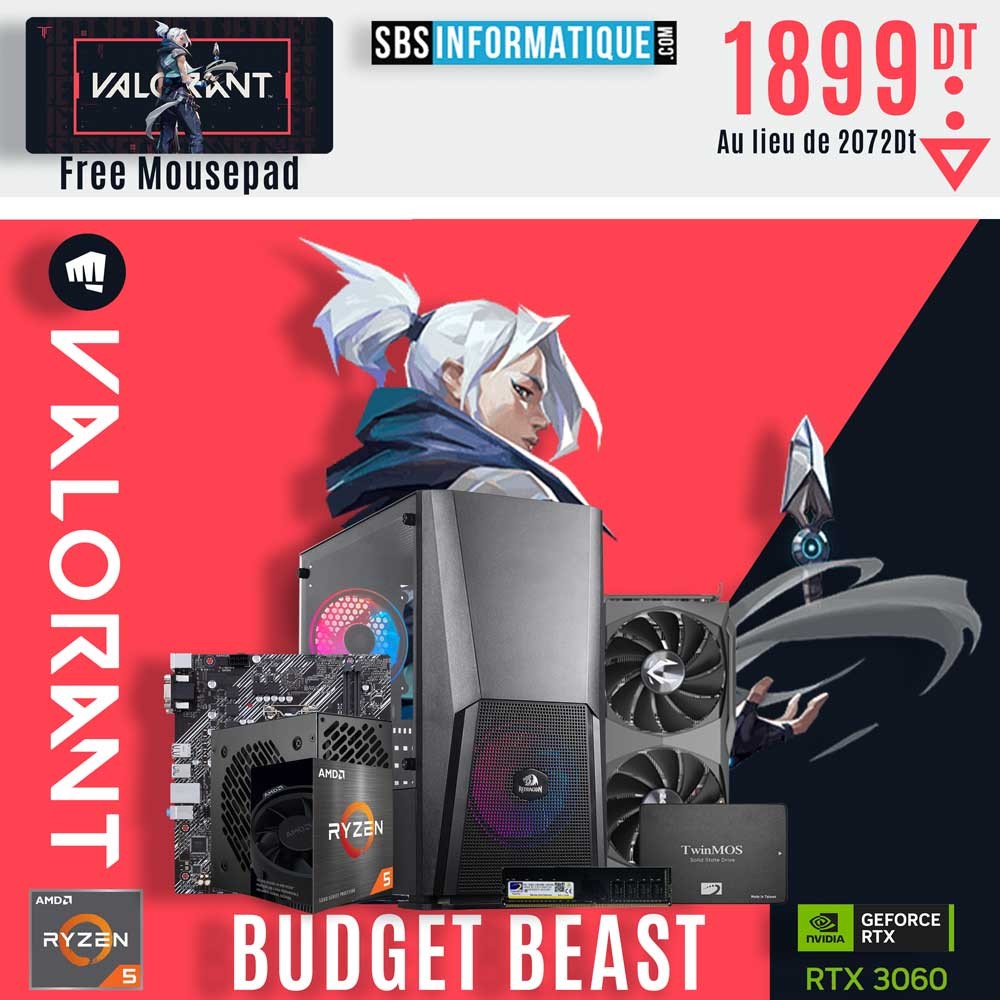 pc-gamer-budget-beast-ryzen-5-5500gt-rtx-3060-16go-512go-tunisie