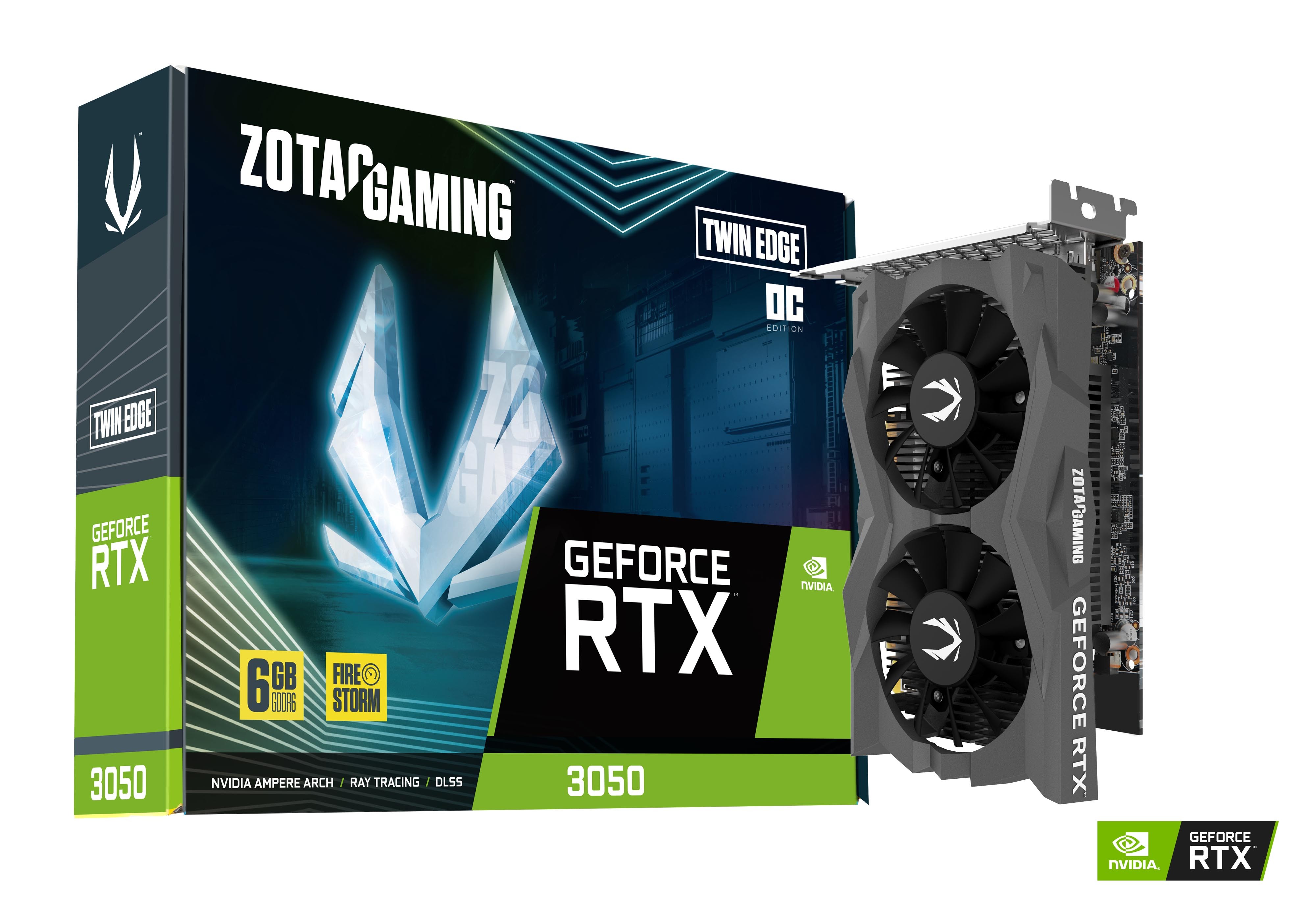 Carte Graphique - ZOTAC GAMING GEFORCE RTX 3050 6GB TWIN EDGE OC GDDR6