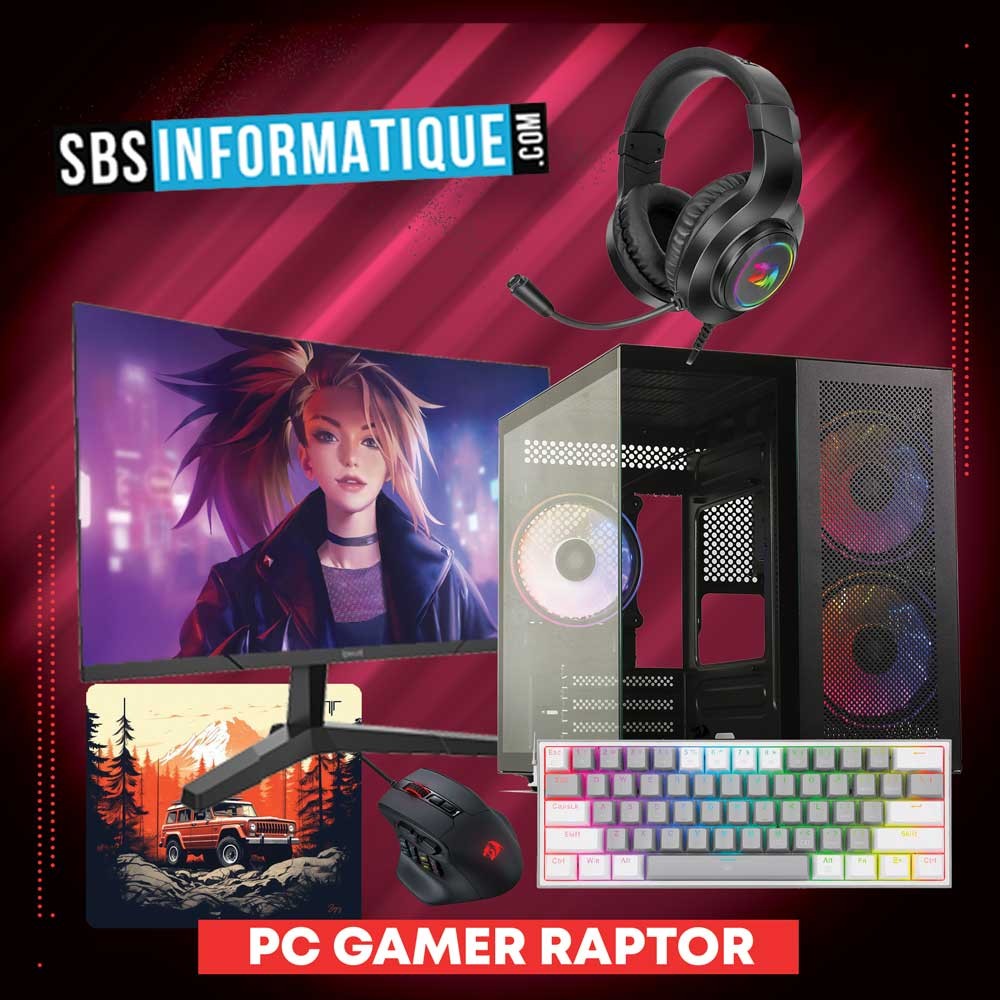 PC Gamer RAPTOR Pack - INTEL 11400F - RTX 3050 8G - 16Gb - 512 Gb PC Gamer RAPTOR Pack - INTEL 11400F - RTX 3050 8G - 16Gb - 512 Gb