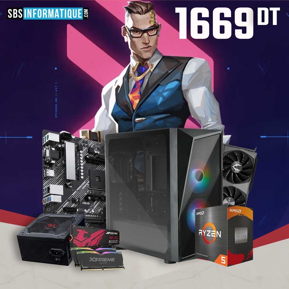 PC Gamer WINTER - Ryzen 5 5600X - RTX 3050 6G - 16Gb - 512 Gb