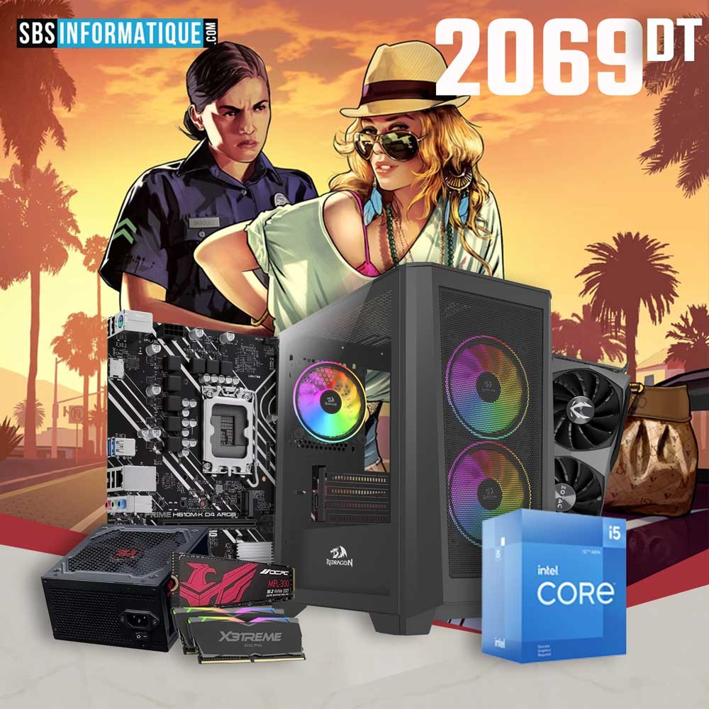 PC Gamer KILLER -I5 12400F-RTX 4060-16Go-512Go