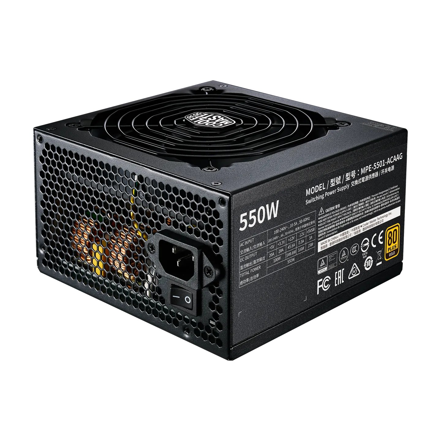 ALIMENTATION - COOLER MASTER MWE 550 GOLD V2 FULL RANGE