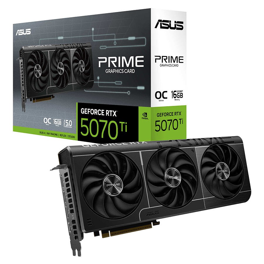 Carte Graphique - ASUS PRIME GeForce RTX™ 5070 Ti 16GB GDDR7 OC - 3 839,000 TND
