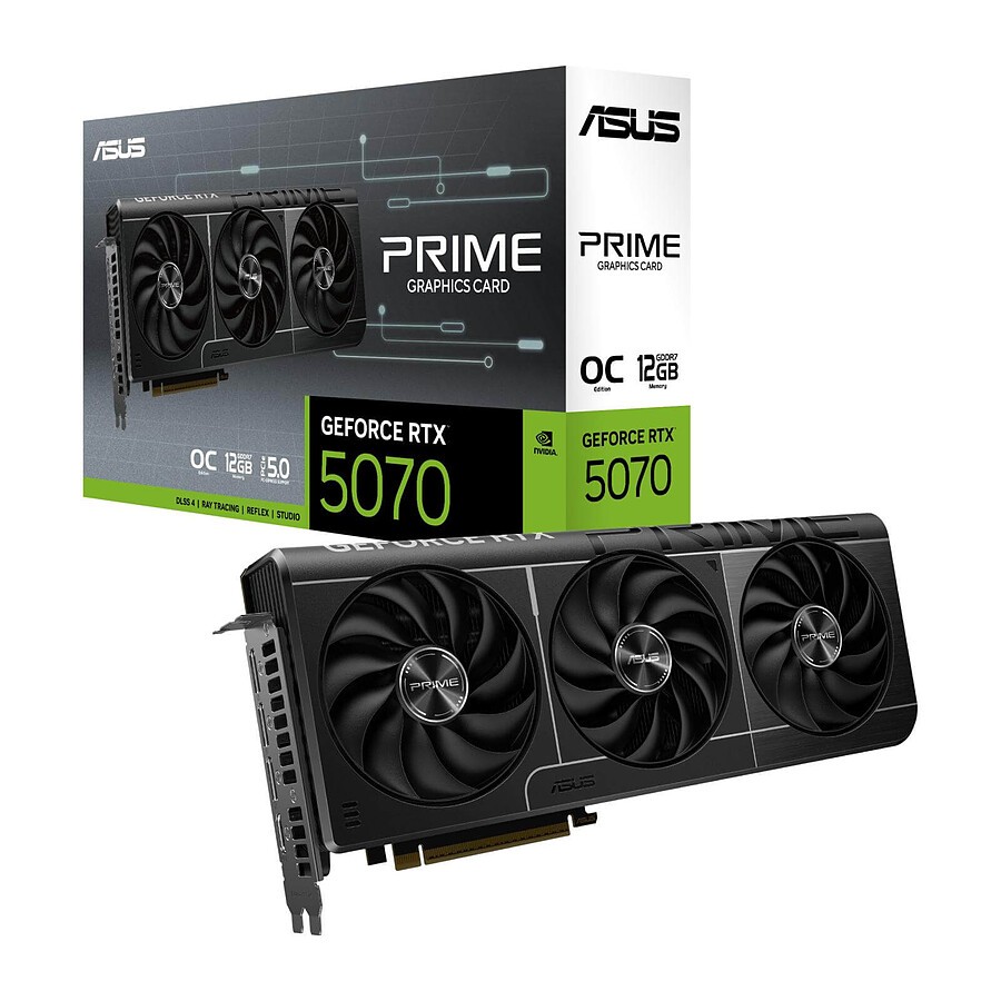 Carte Graphique - ASUS PRIME GeForce RTX™ 5070 12GB GDDR7 OC - 2 769,000 TND