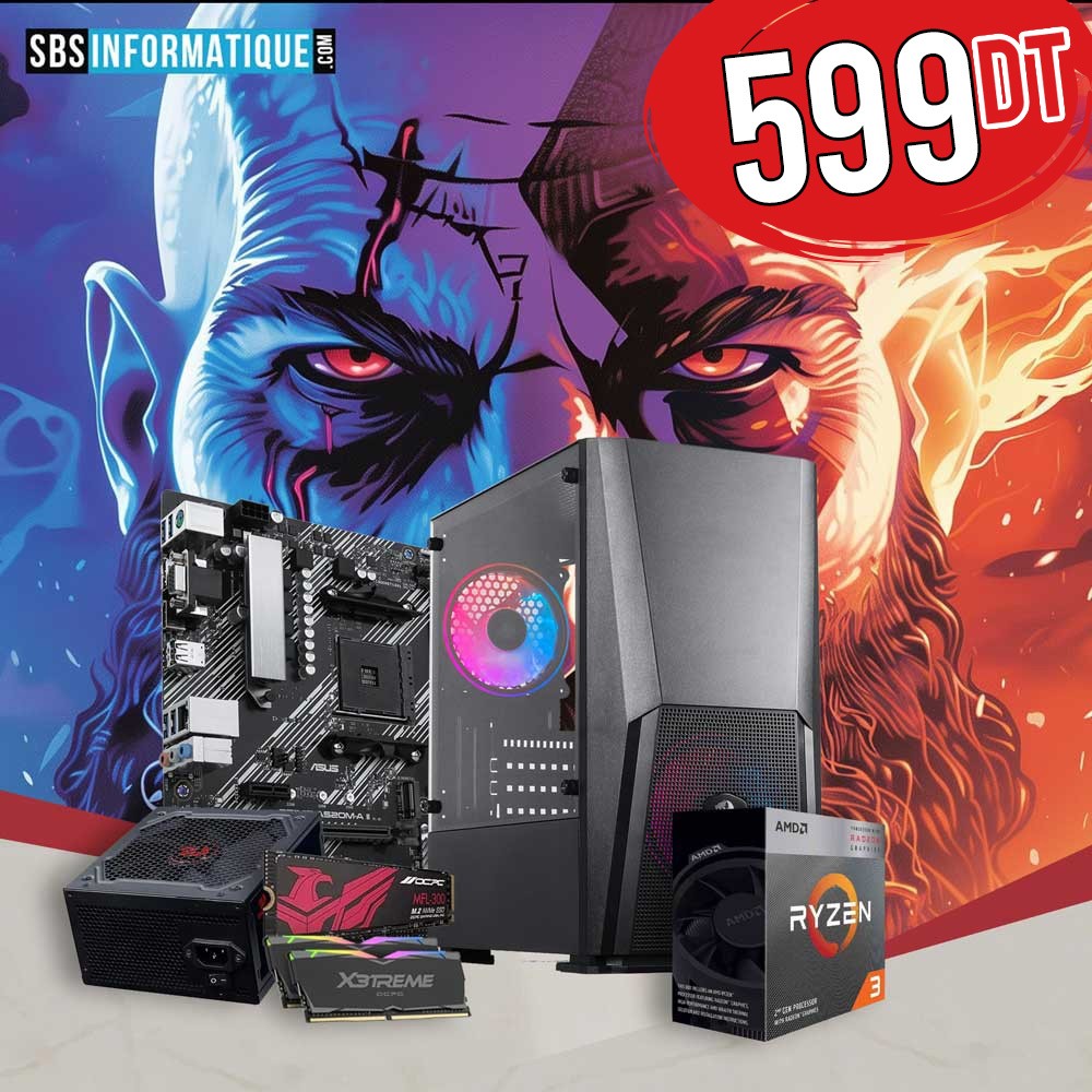 PC Gamer RAPTOR - Ryzen 3 3200G - 8Gb - 250Gb