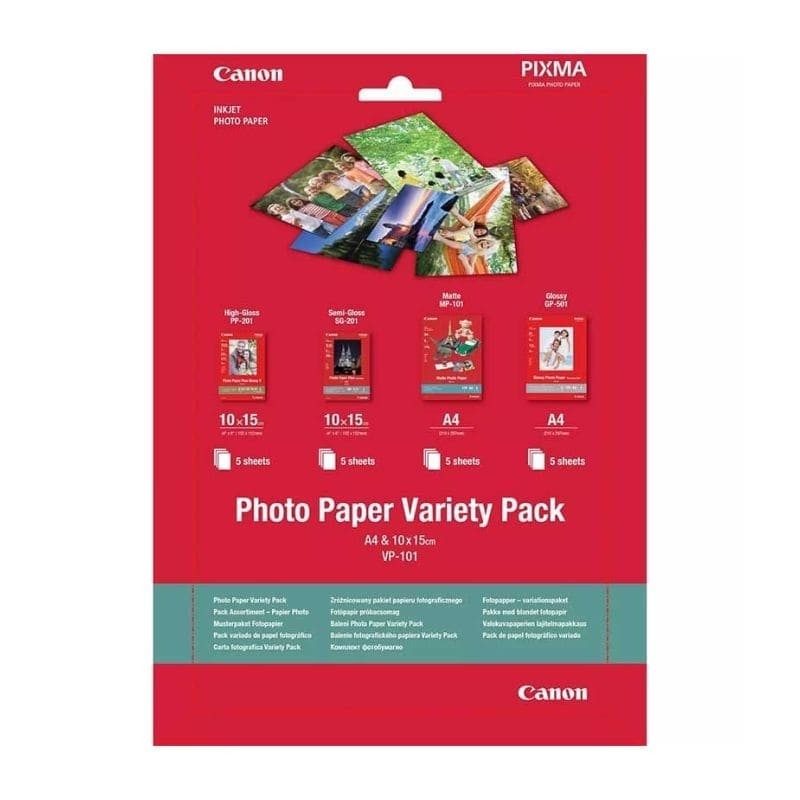 pack variété de papier photo Canon VP-101