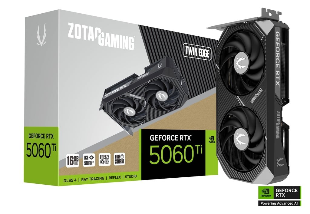 Carte Graphique - ZOTAC GAMING GeForce RTX 5060 TI TWIN EDGE 16GB GDDR7