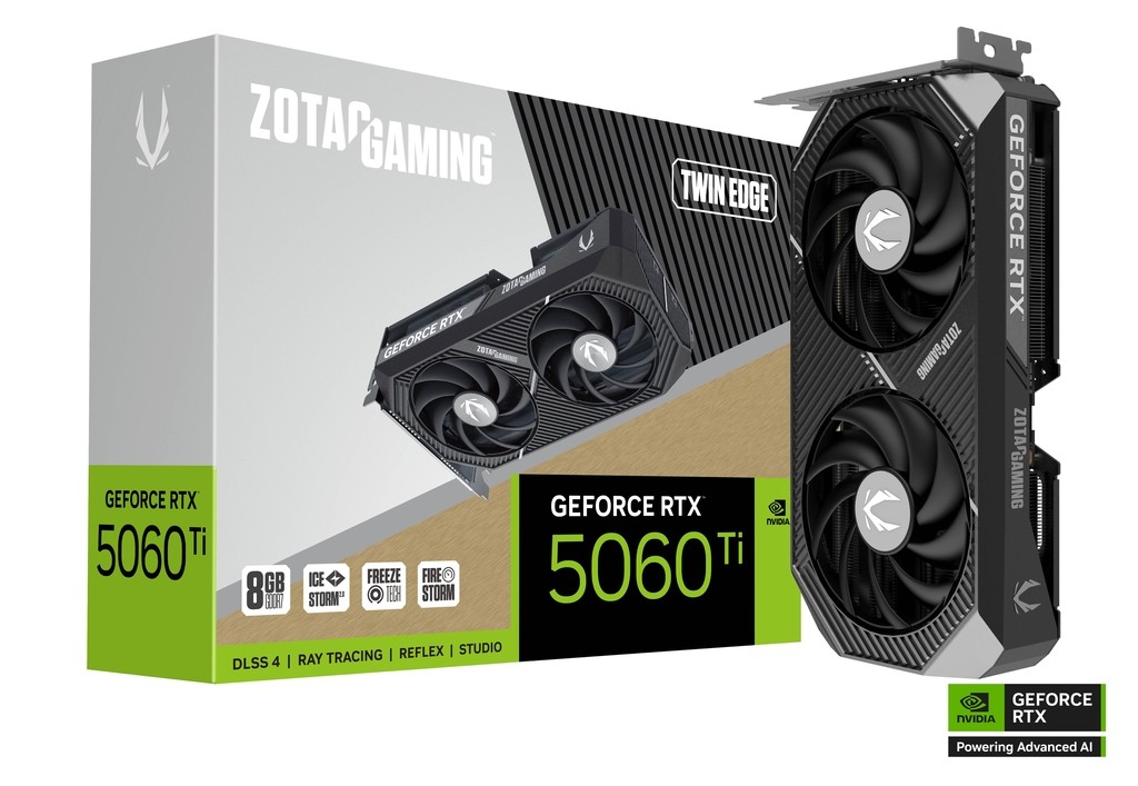 Carte Graphique - ZOTAC GAMING GeForce RTX 5060 TI TWIN EDGE 8GB GDDR7