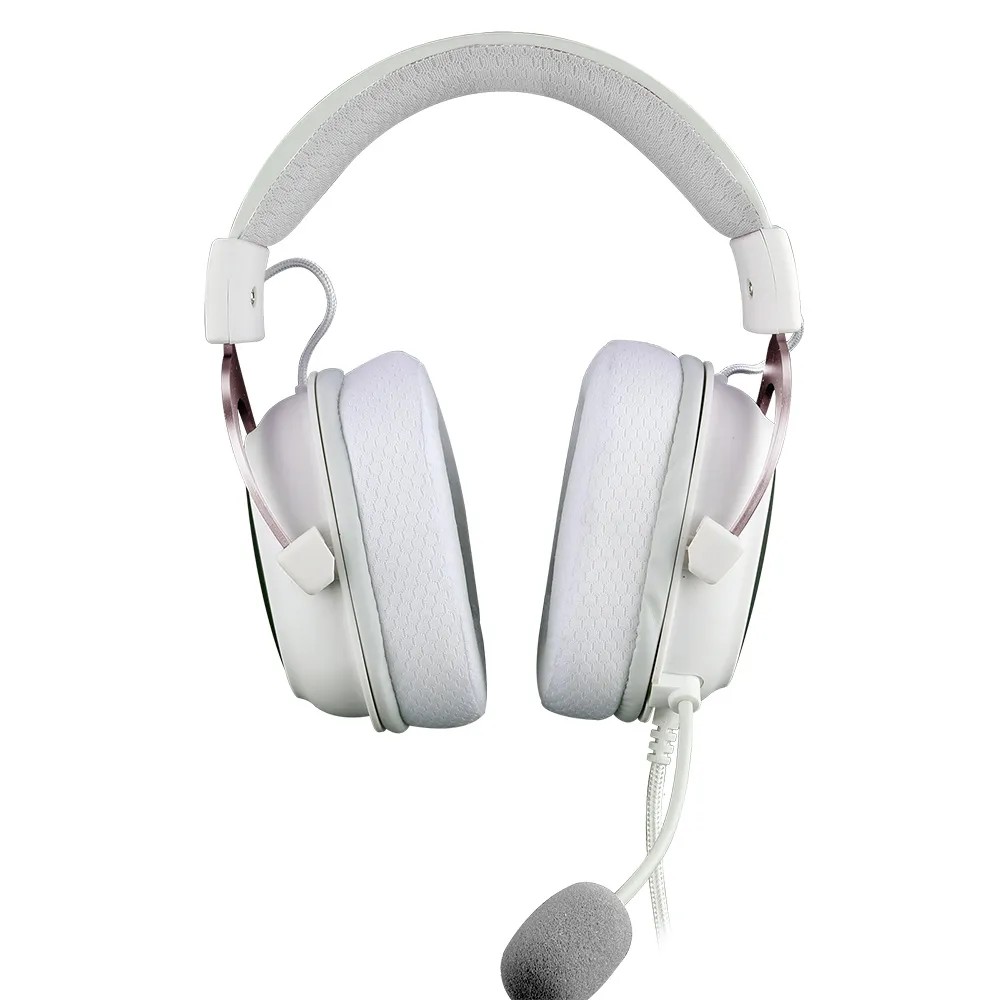 MICRO CASQUE GAMER - Redragon Zeus-X H510 BLANC/ROSE - 149,000 TND