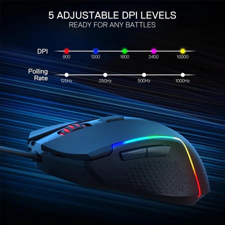 SOURIS GAMER - REDRAGON TRIDENT BASIC M616 RGB - 25,000 TND